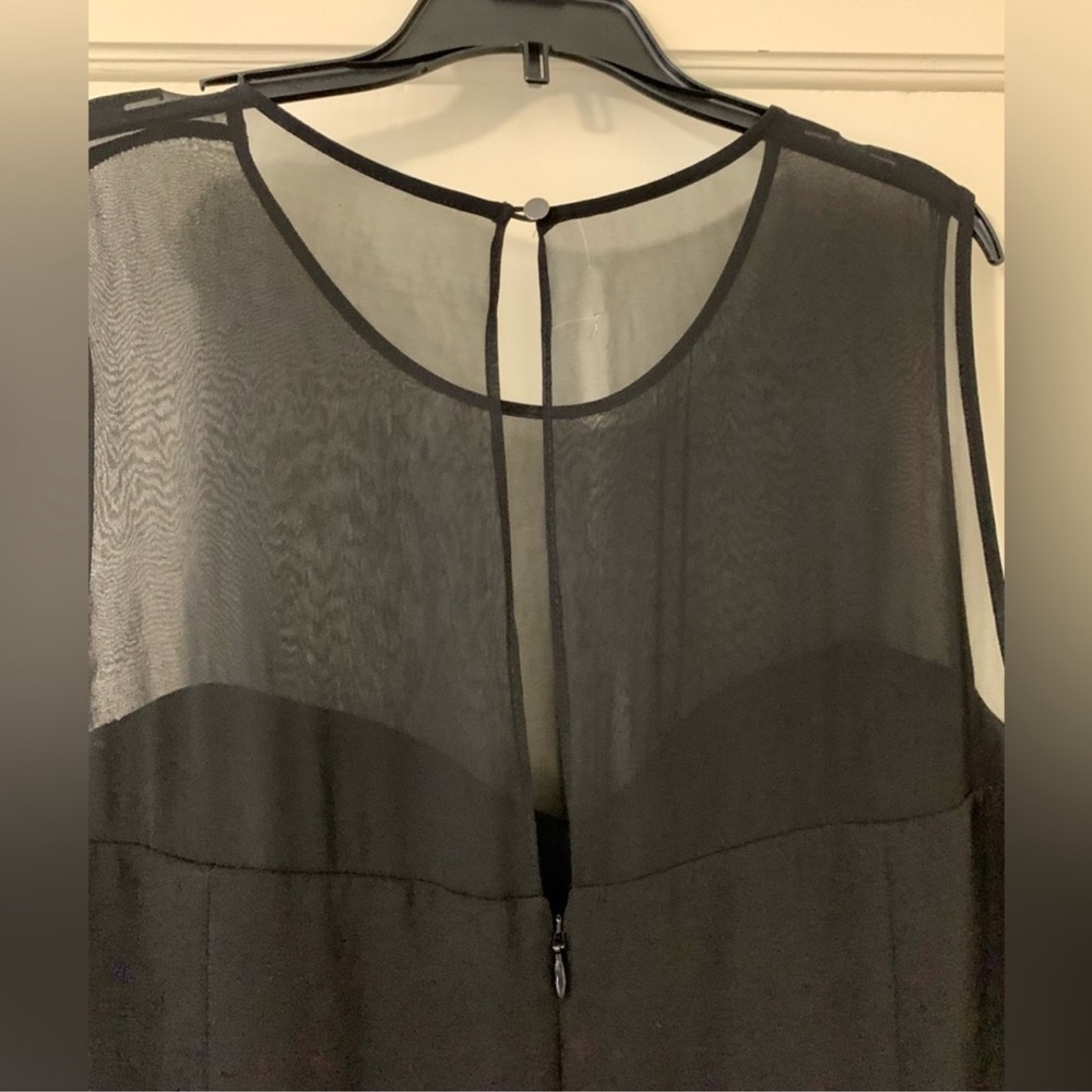 ANTONIO MELANI Illusion Neckline Overlay Jumpsuit Size 14 - Picture 6 of 15